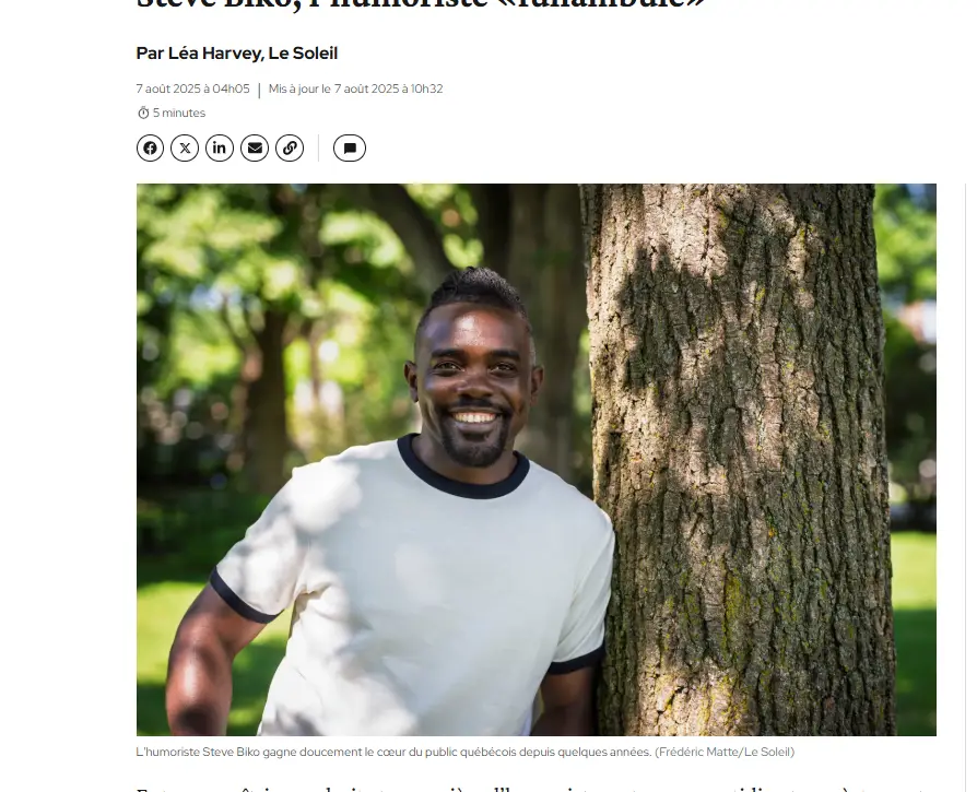 Steve Biko, l’humoriste «funambule» Journal le soleil